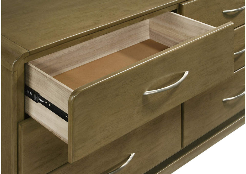 224273M Amsbury 6-drawer Dresser and Mirror Nutmeg