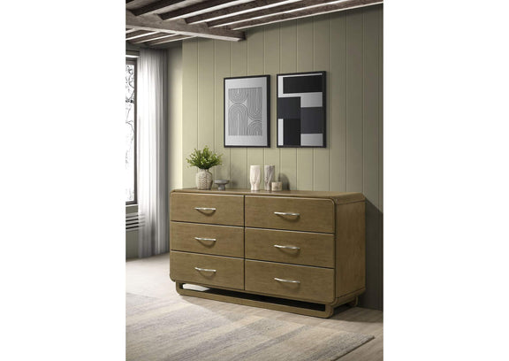 224273 Amsbury 6-drawer Dresser Cabinet Nutmeg