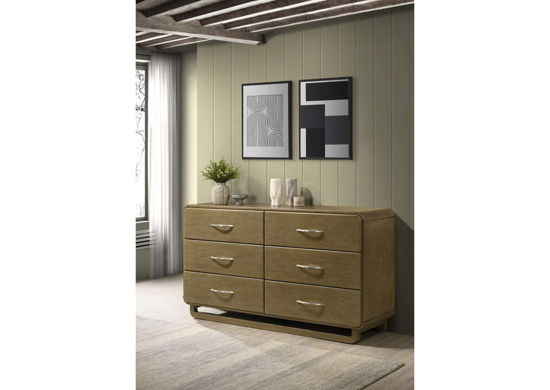 224273 Amsbury 6-drawer Dresser Cabinet Nutmeg