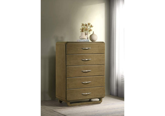 224275 Amsbury 5-drawer Chest of Drawers Nutmeg