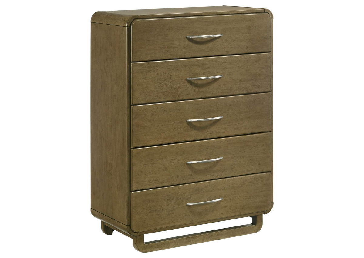 224275 Amsbury 5-drawer Chest of Drawers Nutmeg