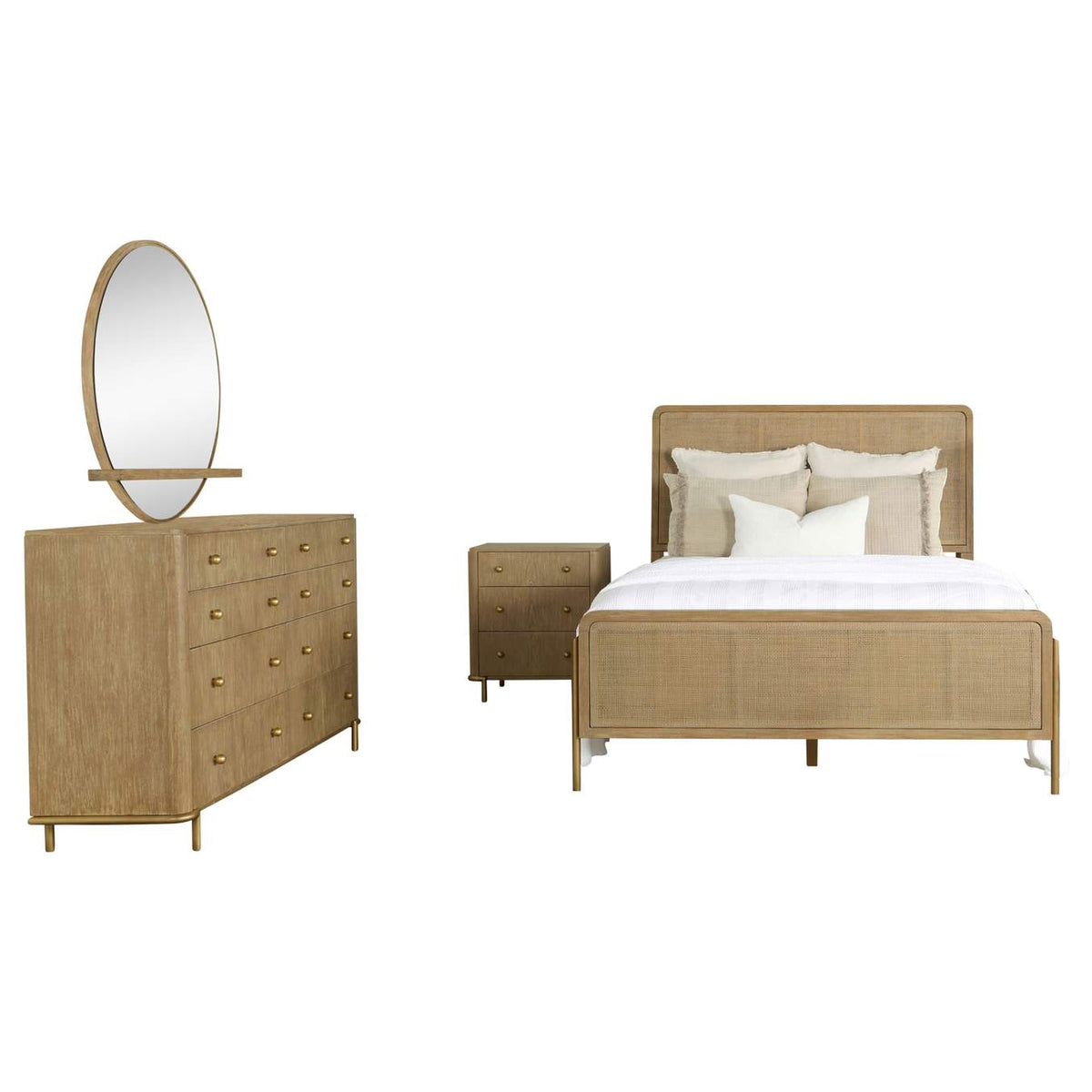 224300KW-S4 Arini 4-piece California King Bedroom Set Sand Wash