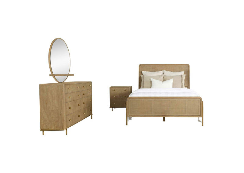 224300KW-S4 Arini 4-piece California King Bedroom Set Sand Wash