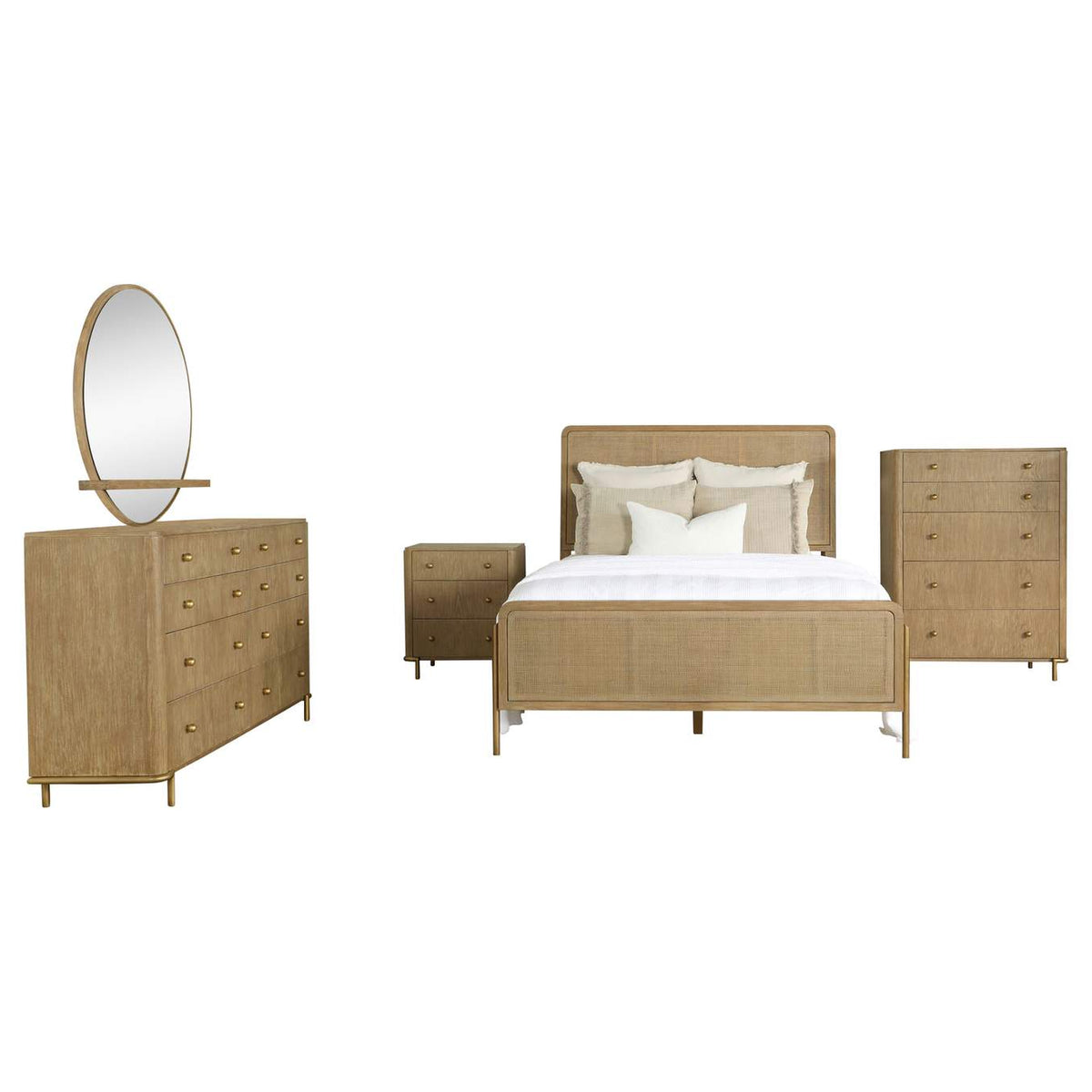 224300KW-S5 Arini 5-piece California King Bedroom Set Sand Wash