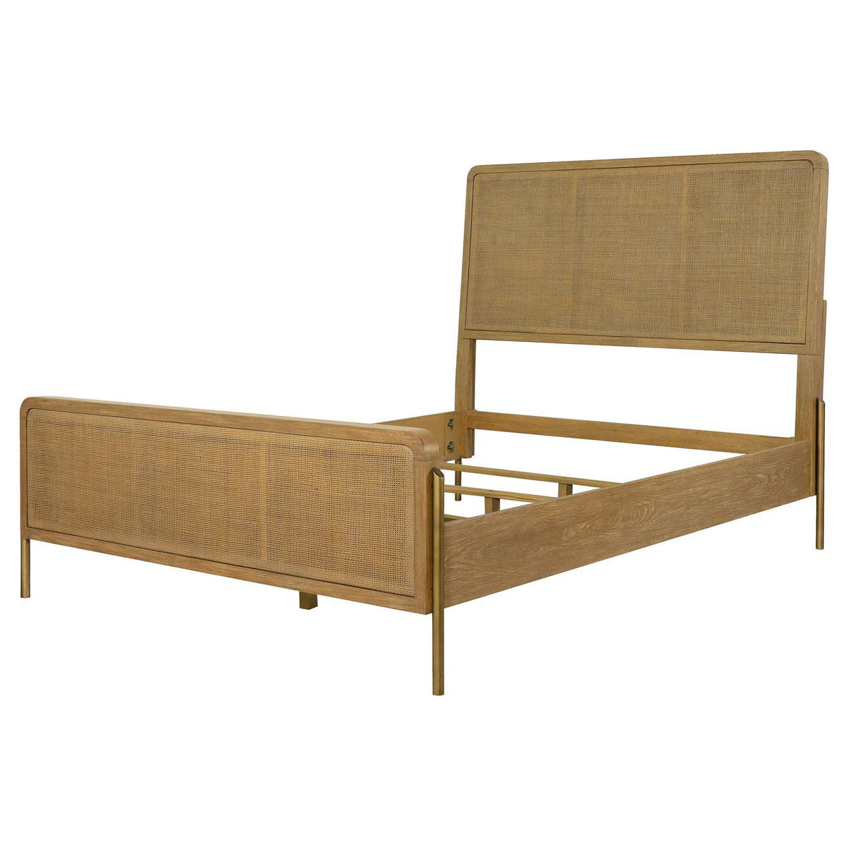 224300KW Arini Rattan California King Panel Bed Sand Wash and Natural