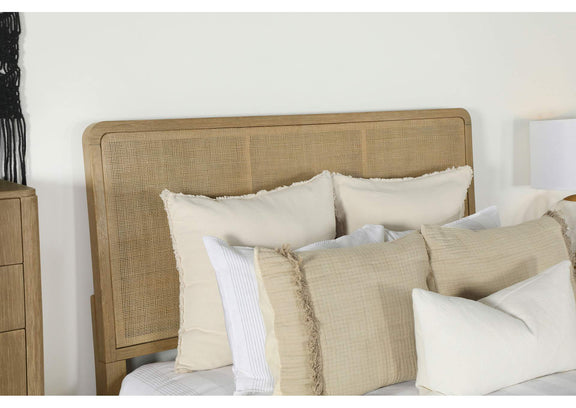 224300KW Arini Rattan California King Panel Bed Sand Wash and Natural