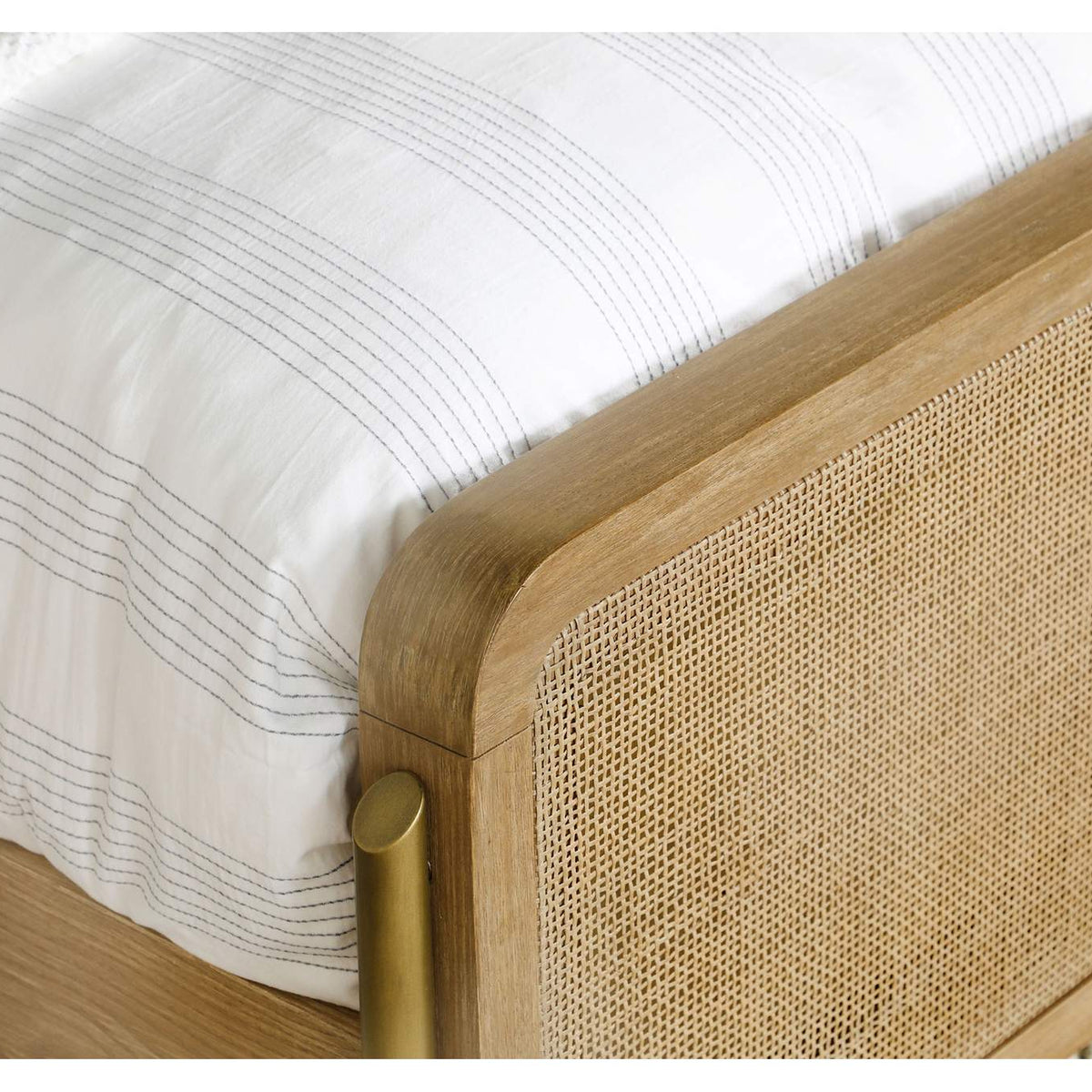 224300KW Arini Rattan California King Panel Bed Sand Wash and Natural