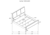 224301KECRM-S4 Arini 4-piece Eastern King Bedroom Set Cream and Sand Wash