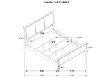 224301KWCRM-S4 Arini 4-piece California King Bedroom Set Cream and Sand Wash