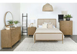 224301KWCRM-S5 Arini 5-piece California King Bedroom Set Cream and Sand Wash