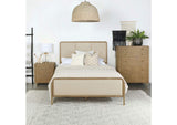 224301KWCRM Arini 56-inch California King Panel Bed Cream and Sand Wash