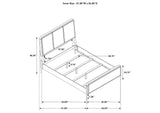 224301QCRM-S4 Arini 4-piece Queen Bedroom Set Cream and Sand Wash