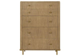 224301QCRM-S5 Arini 5-piece Queen Bedroom Set Cream and Sand Wash