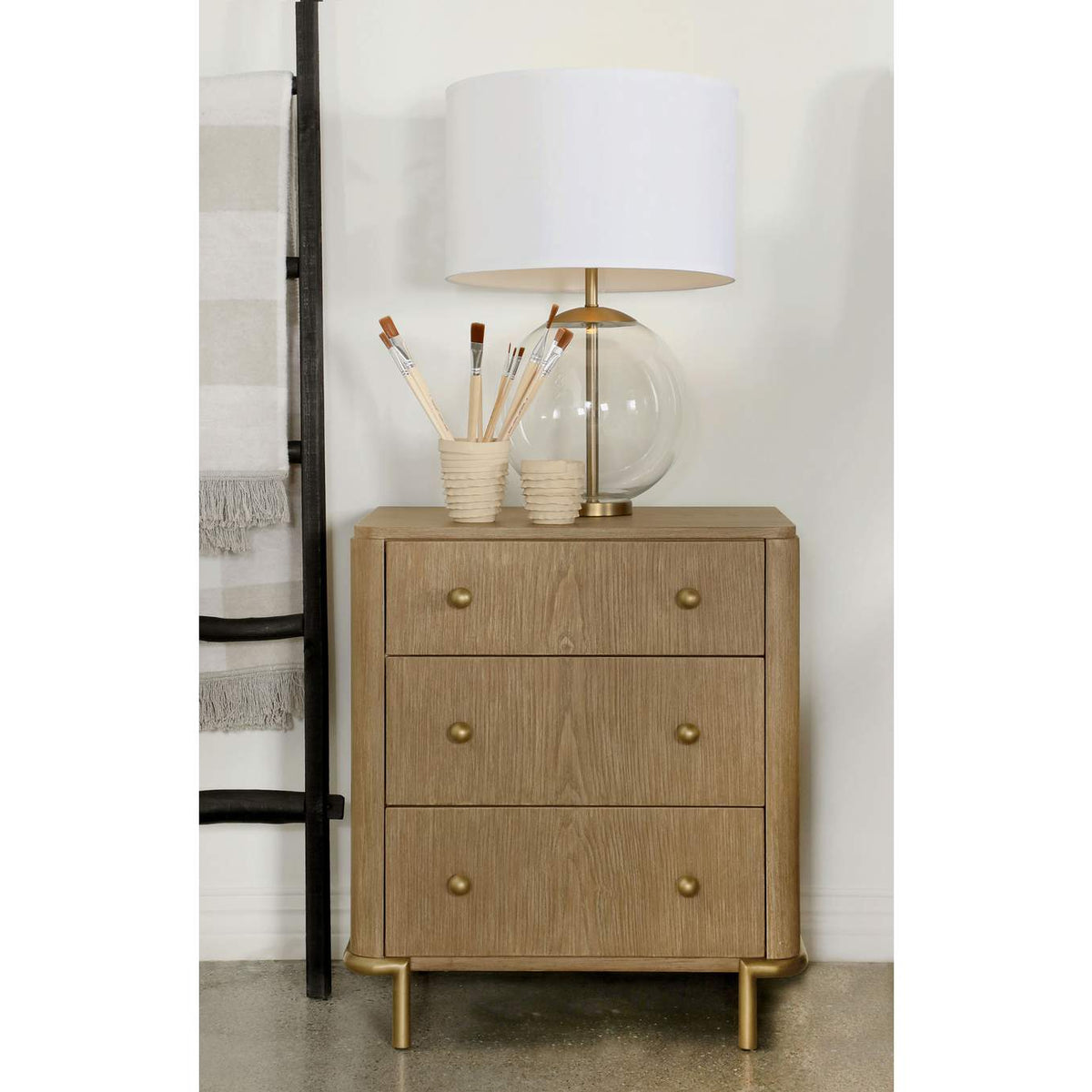 224302 Arini 3-drawer Nightstand Sand Wash