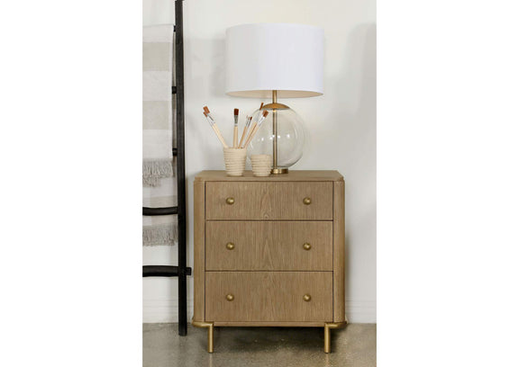 224302 Arini 3-drawer Nightstand Sand Wash
