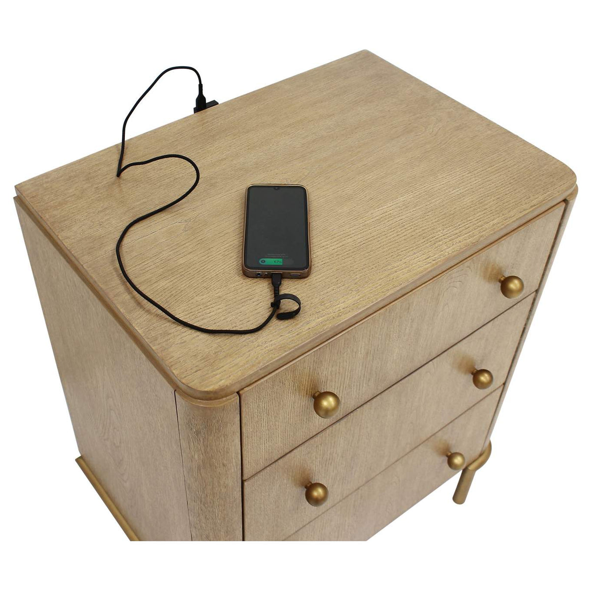 224302 Arini 3-drawer Nightstand Sand Wash