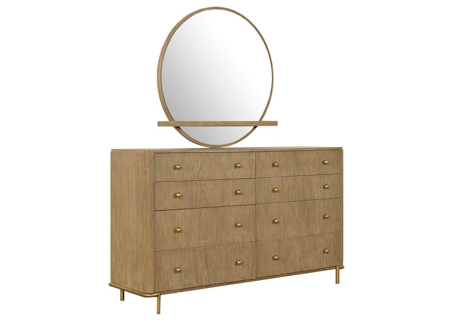 Arini 8-drawer Dresser with Mirror Sand Wash