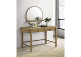 224307-SET Arini 2-piece Makeup Vanity Table and Mirror Set Sand Wash