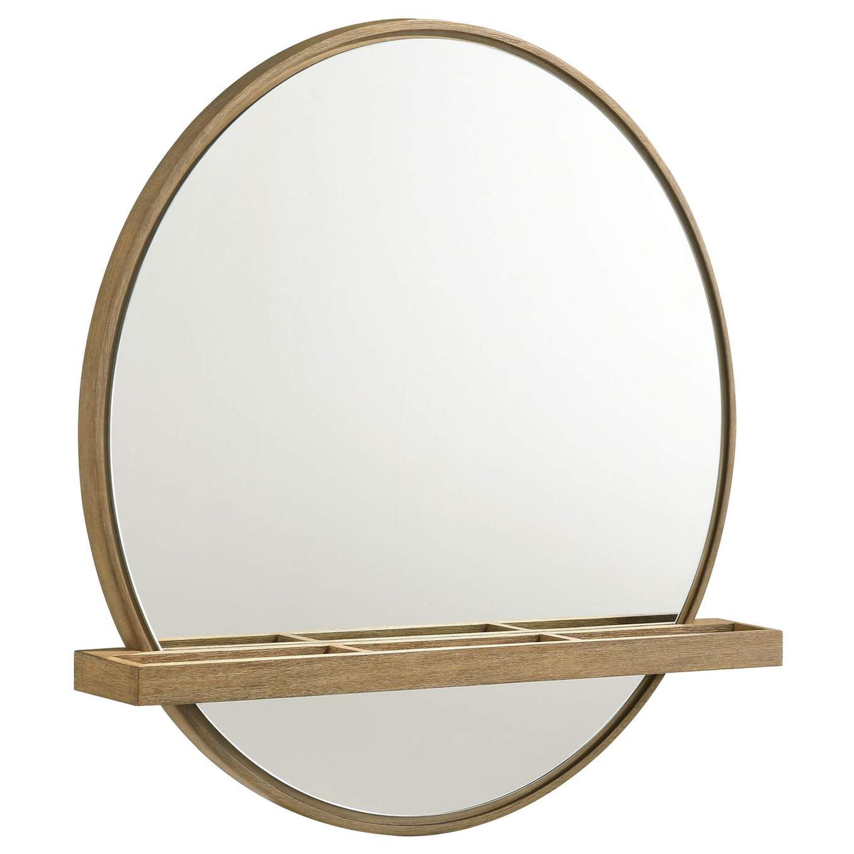 224307-SET Arini 2-piece Makeup Vanity Table and Mirror Set Sand Wash