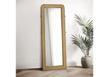 224309 Arini Cane Weave Full Length Standing Floor Mirror Sand Wash
