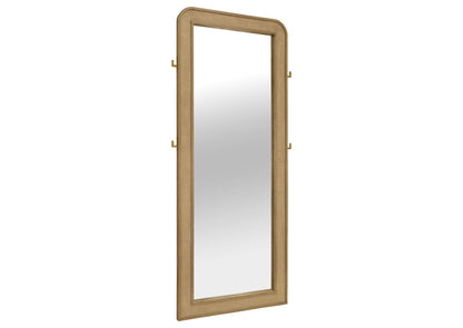 224309 Arini Cane Weave Full Length Standing Floor Mirror Sand Wash