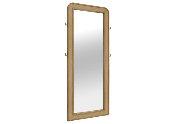 224309 Arini Cane Weave Full Length Standing Floor Mirror Sand Wash