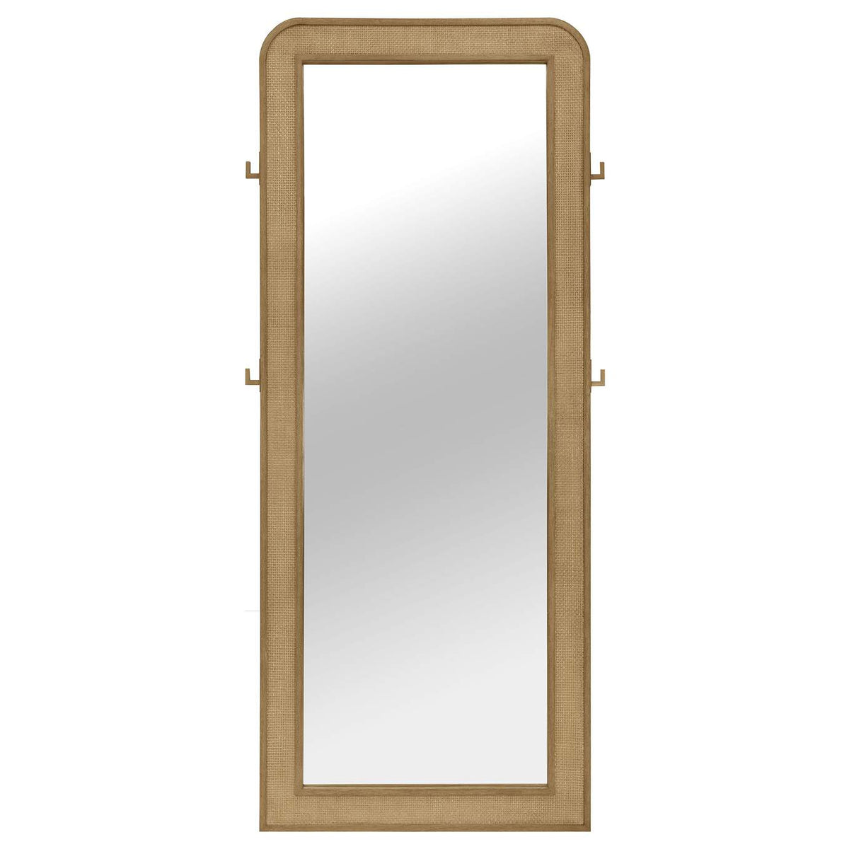 224309 Arini Cane Weave Full Length Standing Floor Mirror Sand Wash