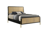 224330KE Arini Rattan Eastern King Panel Bed Black and Natural