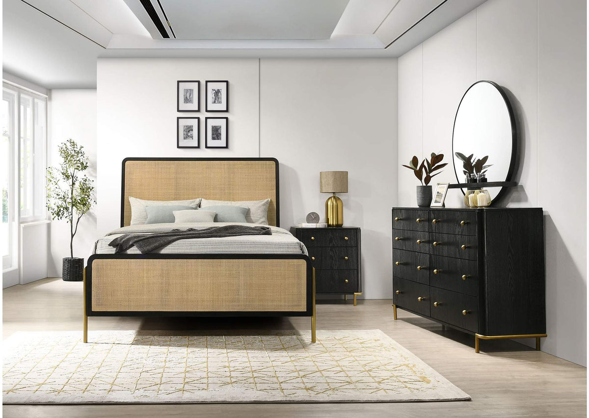 224330KW-S4 Arini 4-piece California King Bedroom Set Black and Natural