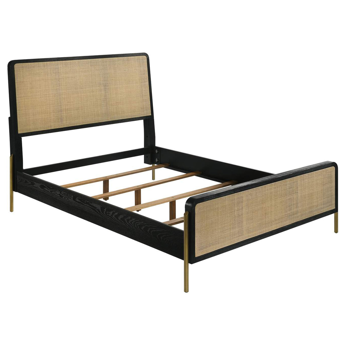 224330KW-S5 Arini 5-piece California King Bedroom Set Black and Natural