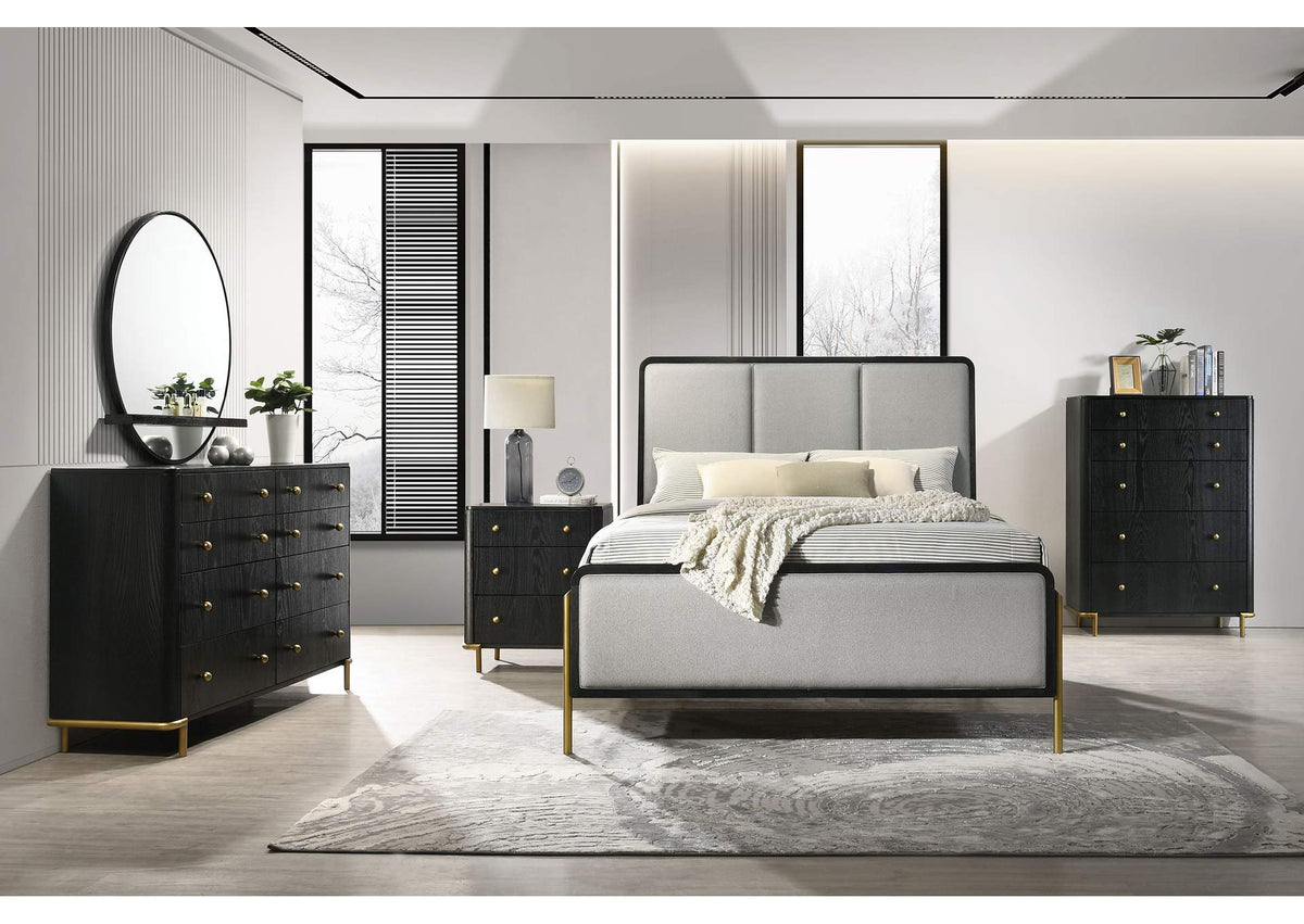 Arini 5-piece Eastern King Bedroom Set Black and Grey