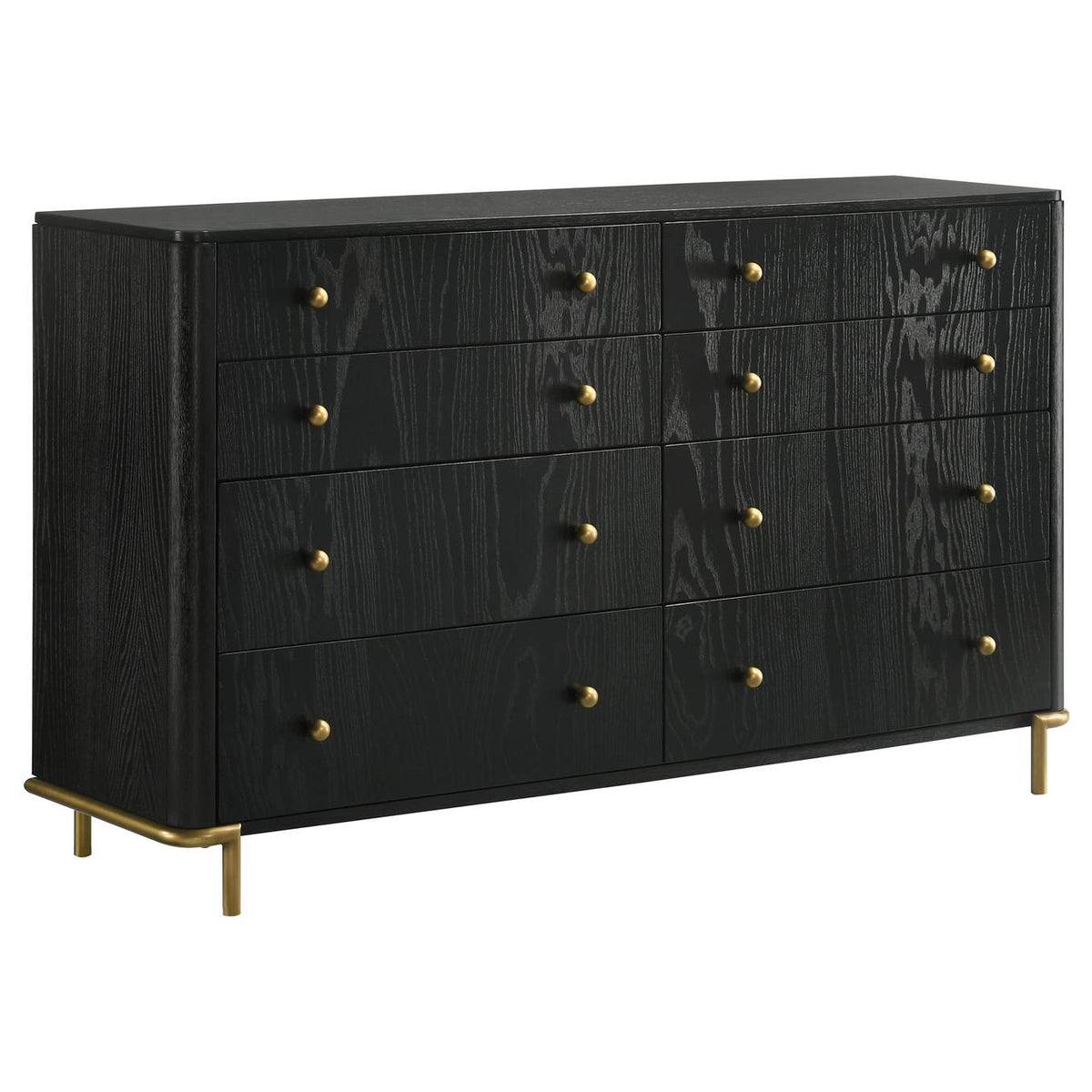 224331KECRM-S4 Arini 4-piece Eastern King Bedroom Set Cream and Black