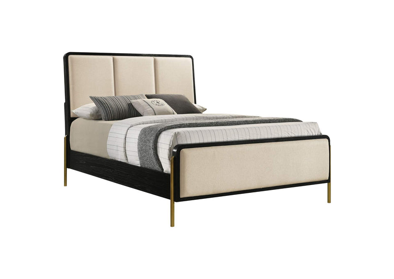 224331KECRM Arini 56-inch Eastern King Panel Bed Cream and Black