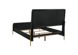224331KWCRM Arini 56-inch California King Panel Bed Cream and Black