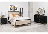 224331QCRM-S4 Arini 4-piece Queen Bedroom Set Cream and Black