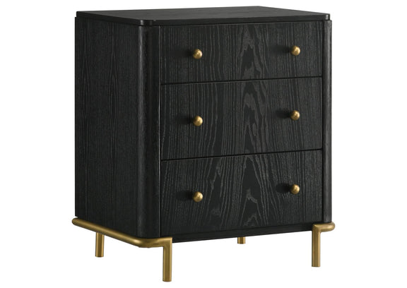 224331QCRM-S4 Arini 4-piece Queen Bedroom Set Cream and Black