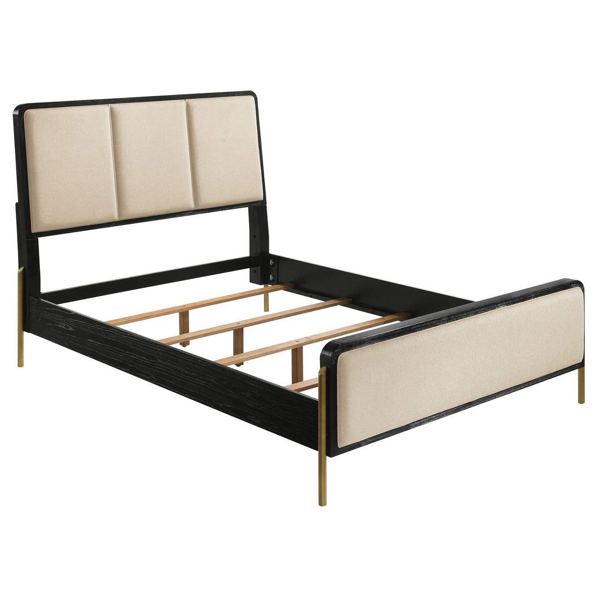 224331QCRM-S5 Arini 5-piece Queen Bedroom Set Cream and Black