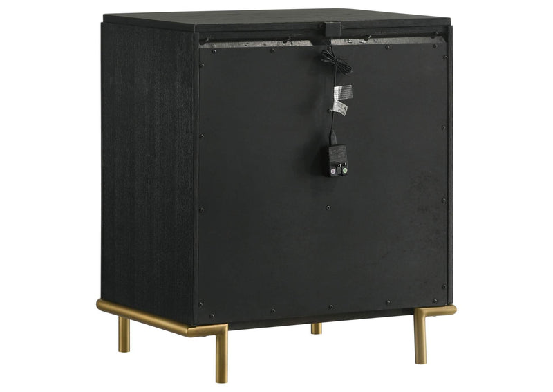 224331QCRM-S5 Arini 5-piece Queen Bedroom Set Cream and Black
