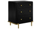 224332 Arini 3-drawer Nightstand Black