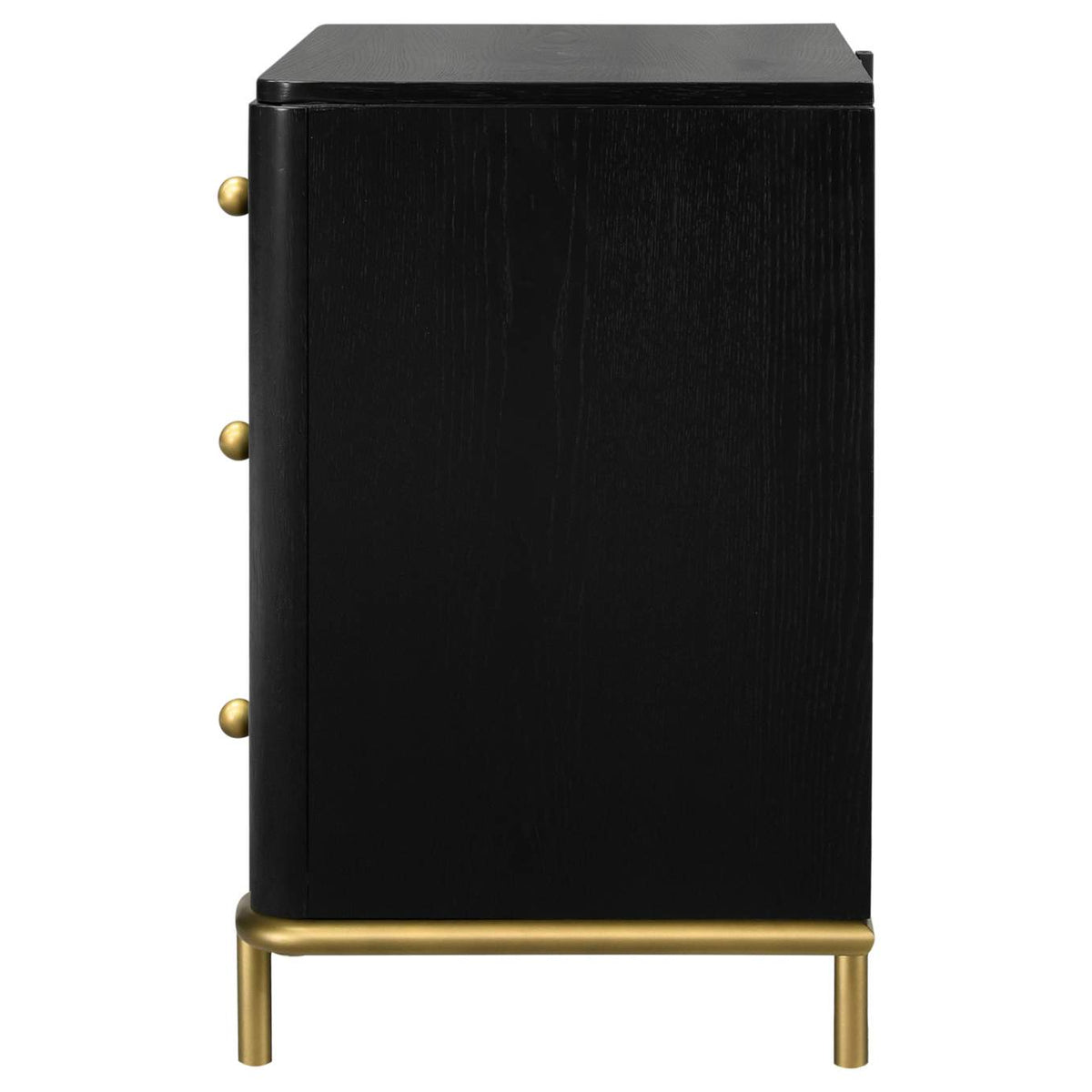 224332 Arini 3-drawer Nightstand Black
