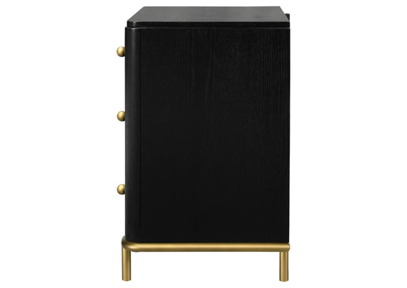 224332 Arini 3-drawer Nightstand Black