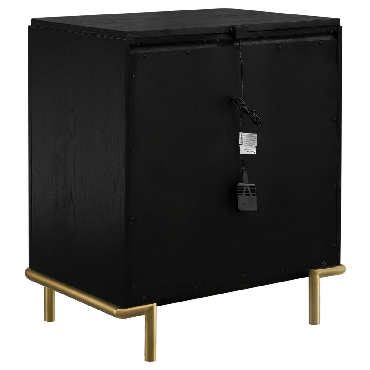 224332 Arini 3-drawer Nightstand Black