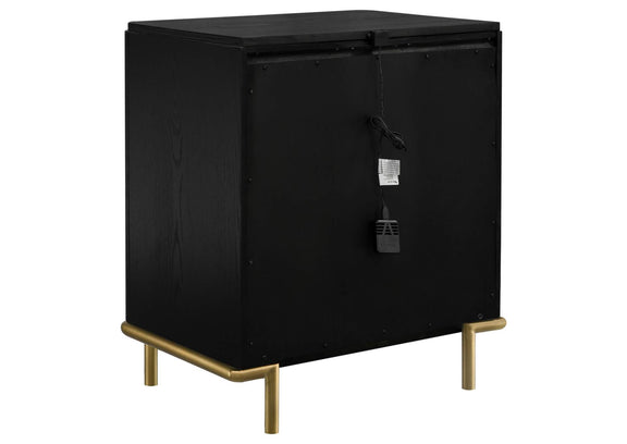 224332 Arini 3-drawer Nightstand Black
