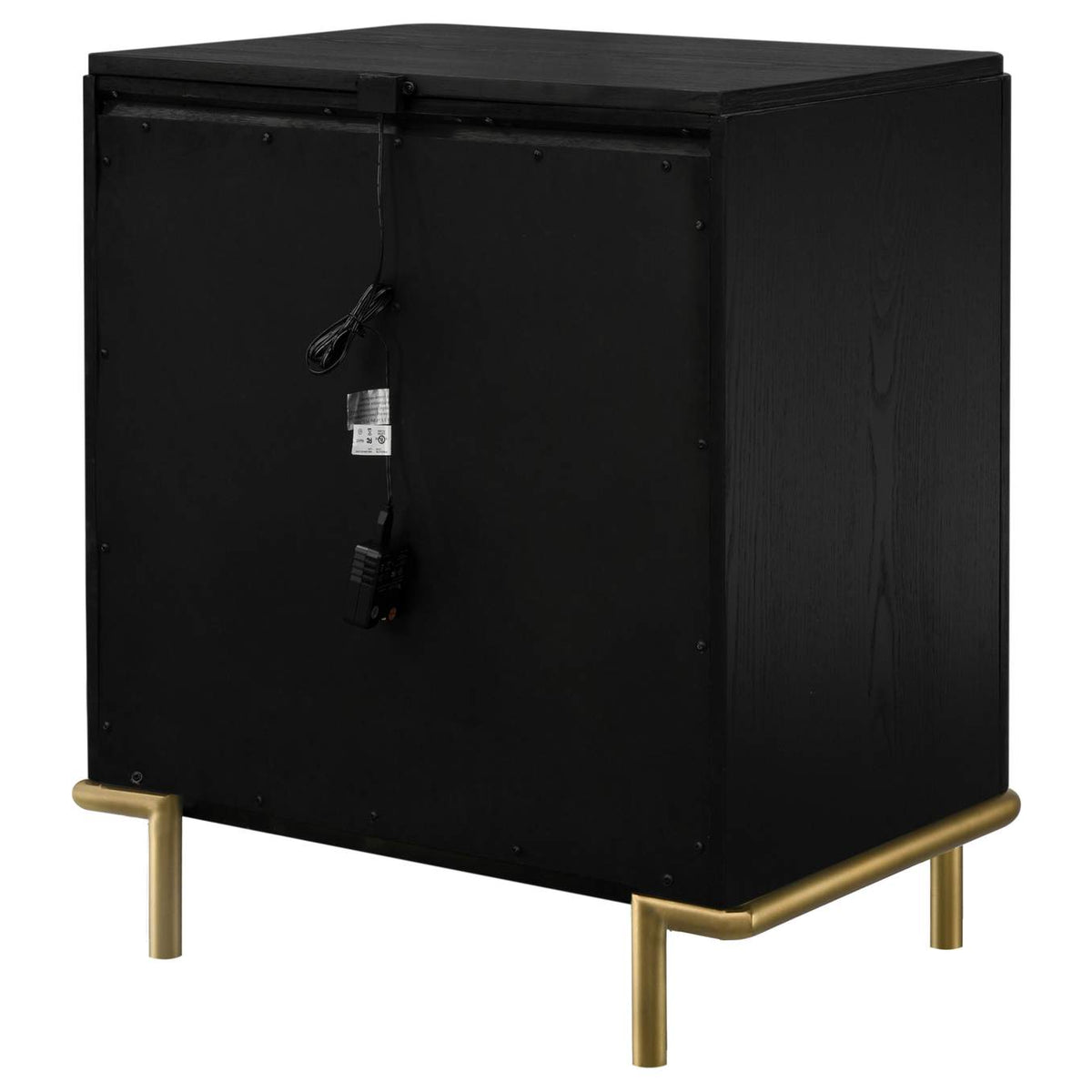 224332 Arini 3-drawer Nightstand Black