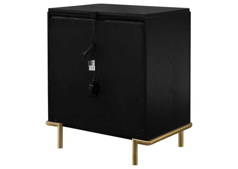 224332 Arini 3-drawer Nightstand Black