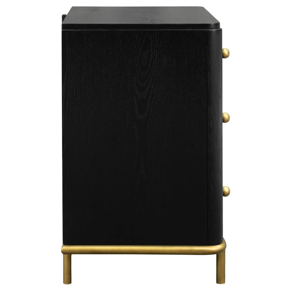 224332 Arini 3-drawer Nightstand Black