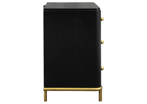 224332 Arini 3-drawer Nightstand Black