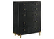 224335 Arini 5-drawer Bedroom Chest Black