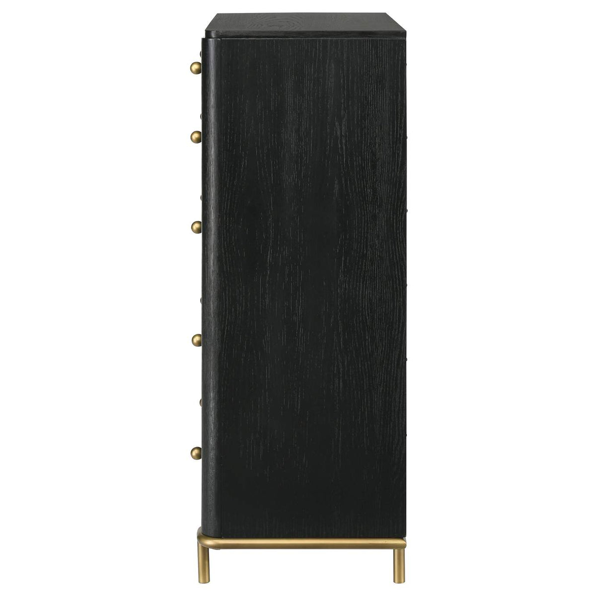 224335 Arini 5-drawer Bedroom Chest Black