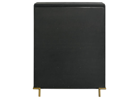 224335 Arini 5-drawer Bedroom Chest Black